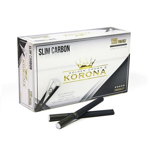 Gilzy-dlya-sigaret-Korona-Slim-Carbon-120-sht.