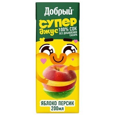 сок добрый 0,2 яблоко персик