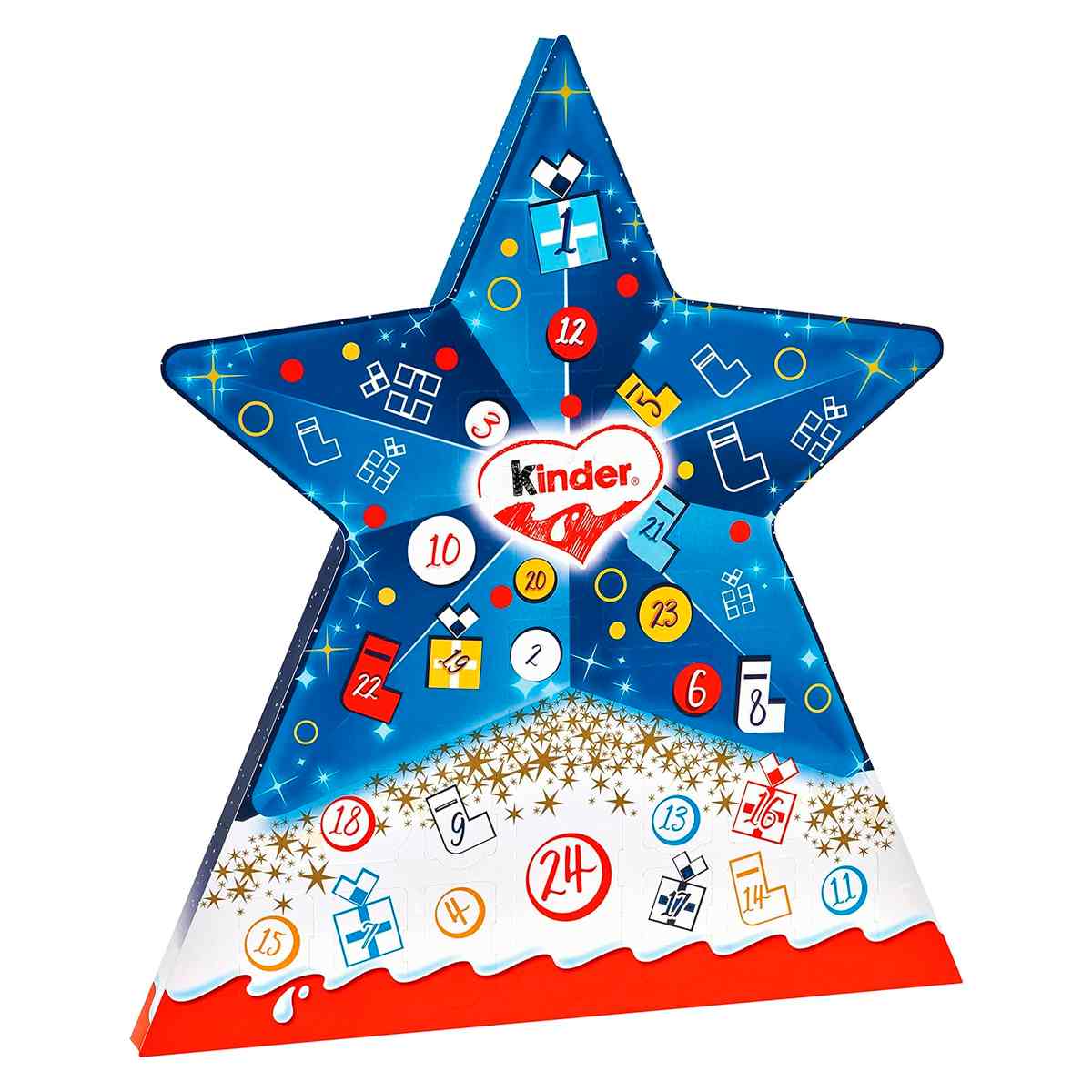 Адвент календарь Ferrero Christmas Kinder Mix Stern Adventskalen, 149 г