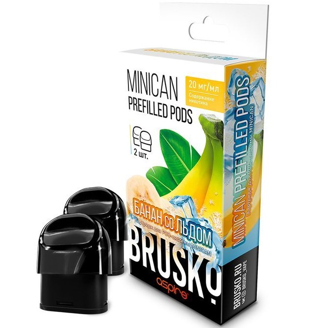 Картридж Brusko Minican (предзаправленный) (1шт) (Банан со Льдом)