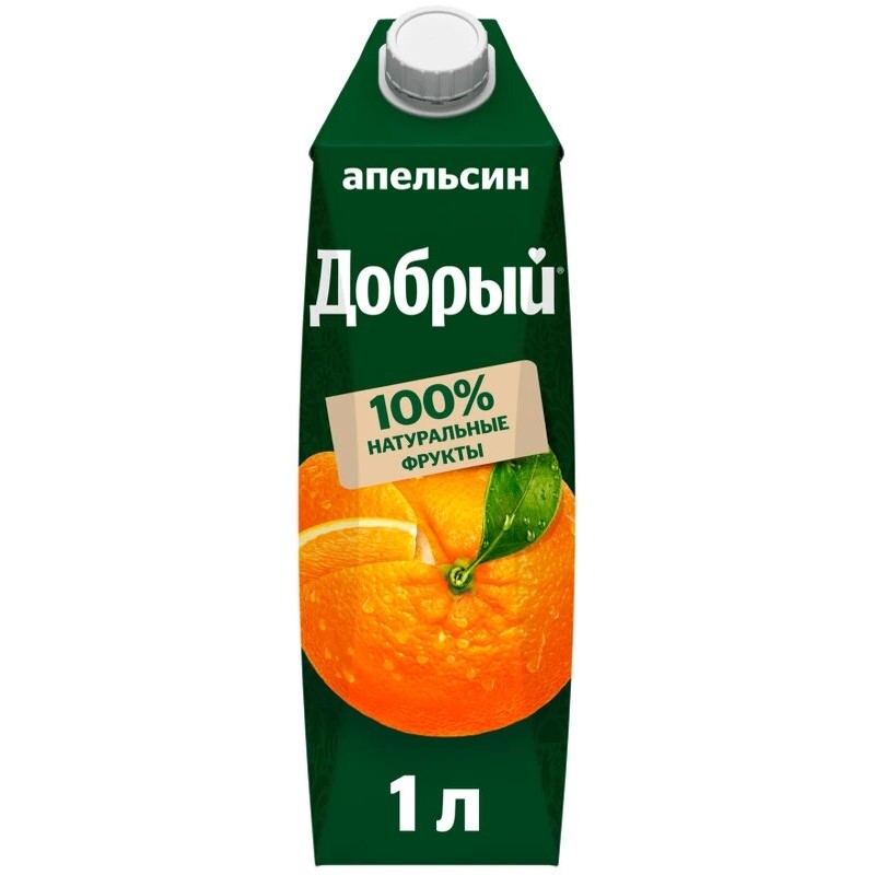 сок добрый 1л апельсин