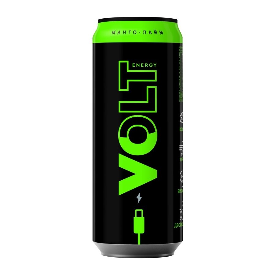Напиток Volt Energy ЖБ 0,5 л манго лайм